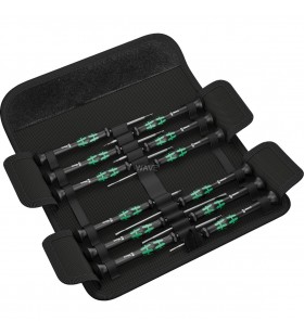 Wera  Kraftform Micro-Set/12 SB 1, șurubelniță (negru/verde, set de șurubelnițe pentru electronice)