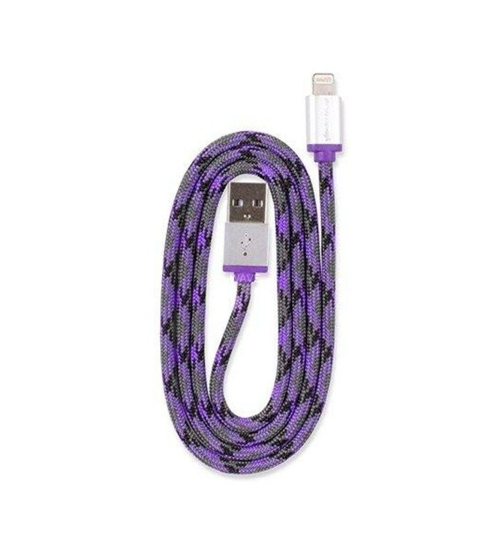 OWC  Premium Braided Lightning - cablu USB (violet/gri, 1 metru)