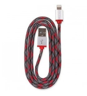 OWC  Premium Braided Lightning - cablu USB (rosu/gri, 1 metru)