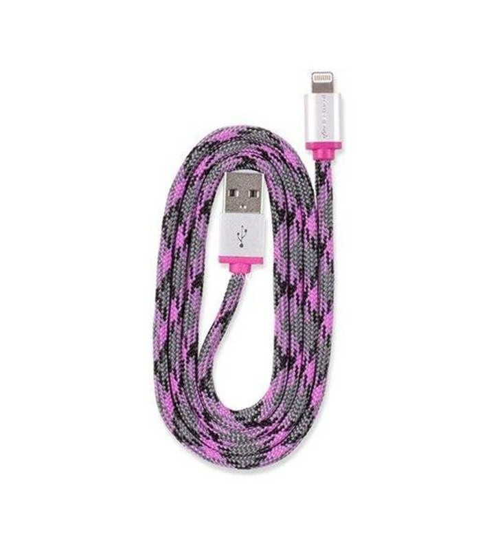 OWC  Premium Braided Lightning - cablu USB (roz/gri, 1 metru)