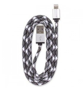OWC  Premium Braided Lightning - cablu USB (alb/gri, 1 metru)