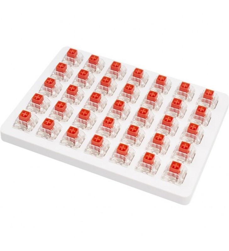 Set de întrerupătoare roșii Keychron  Kailh Box, întrerupătoare cu cheie (rosu/transparent, 35 bucati)