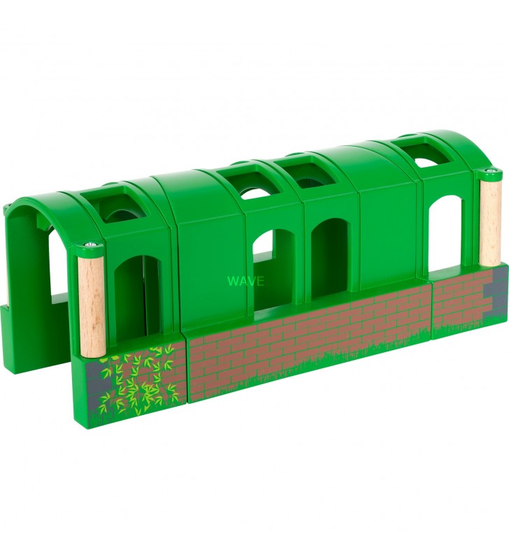 Tunel flexibil mondial BRIO , cale ferată (verde)