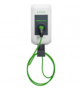 KEBA  KeContact P30 Green Edition Germany Edition 121.218, Wall Box (alb/verde, 11 kW, cablu 6 m)