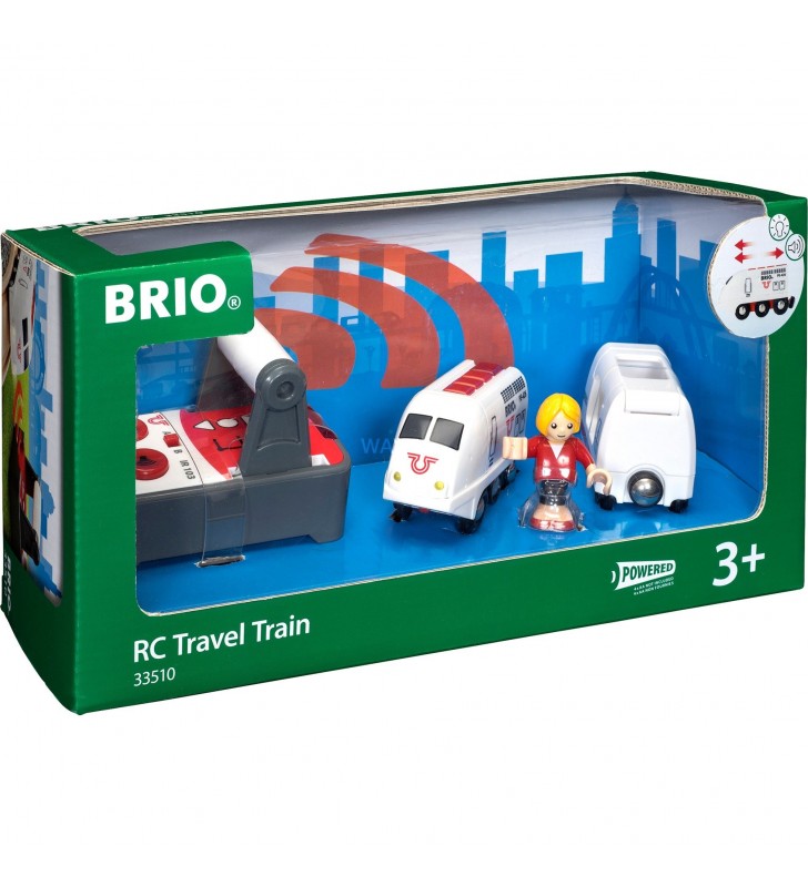Tren de pasageri BRIO  World IR-Express, vehicul de jucărie (Alb)
