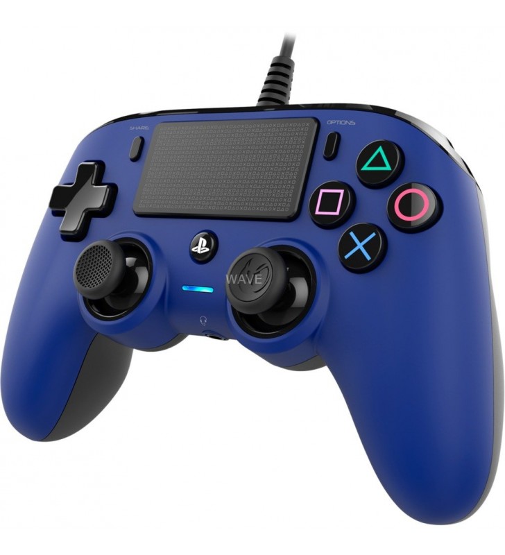 Controler compact cu fir Nacon , gamepad (albastru/negru, PlayStation 4, PC)