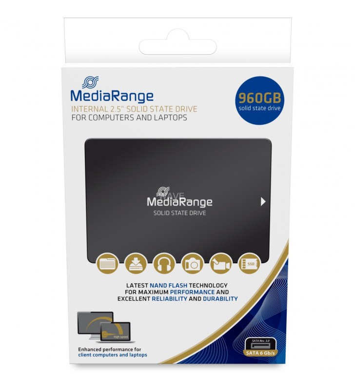 MediaRange  MR1004 960GB, SSD (negru, SATA 6 Gb/s, 2,5")
