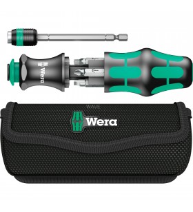 Wera  Kraftform compact 26, 7 piese, cheie tubulară (negru/verde, revistă integrată)