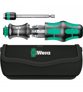 Wera  Kraftform compact 22, 7 piese, cheie tubulară (negru/verde, revistă integrată)