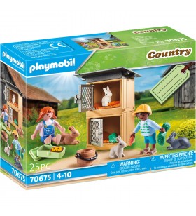 PLAYMOBIL  70675 Set Cadou „Hrănirea iepurilor”, jucărie de construcție