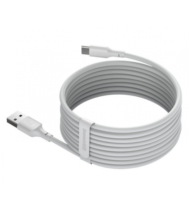 CABLU alimentare si date Baseus Simple Wisdom, Fast Charging Data Cable pt. smartphone, USB Type-C la Lighting iPhone PD 20W (2buc/set), 1.5m, alb "TZCATLZJ-02" (include timbru verde 0.25 lei)
