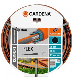 Furtun Comfort FLEX GARDENA 13 mm (1/2") (negru/portocaliu, 50 de metri)