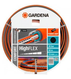 Furtun Comfort HighFLEX GARDENA 13 mm (1/2") (gri/portocaliu, 50 de metri)