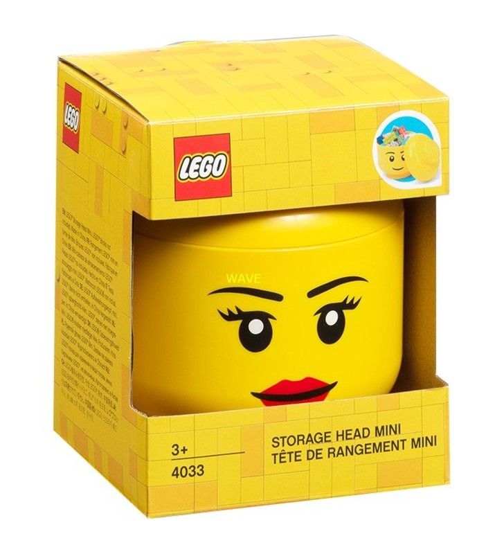 Room Copenhaga  LEGO Storage Head "Fata", mini, cutie de depozitare (galben)