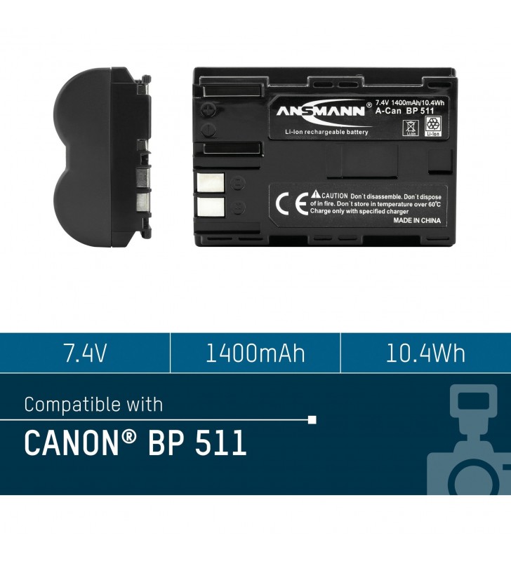 Ansmann  A-Can BP 511, baterie camera (echivalent cu Canon BP 511, retail)