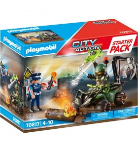 PLAYMOBIL  70817 Police Starter Pack: Antrenament pentru pericole, Jucării de construcție