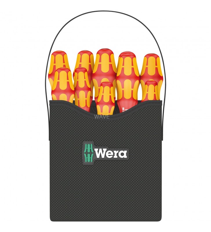 Set de șurubelnițe Wera  Kraftform 2go 100 VDE (rosu/galben, 11 bucati, in carcasa Wera 2go 4)