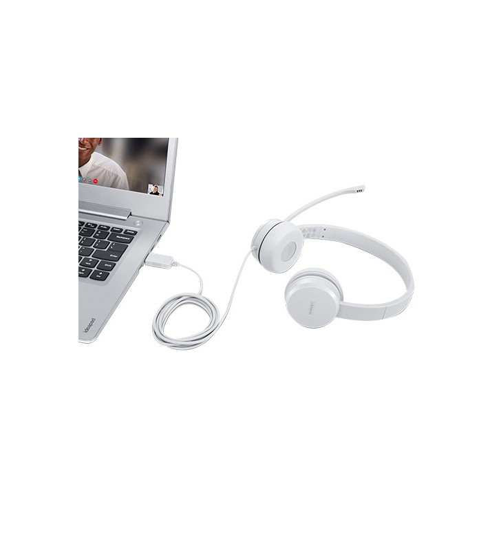 Lenovo GXD1E71385 cască audio & cască cu microfon Căști Prin cablu Încheietură Apeluri/Muzică USB Tip-A Gri