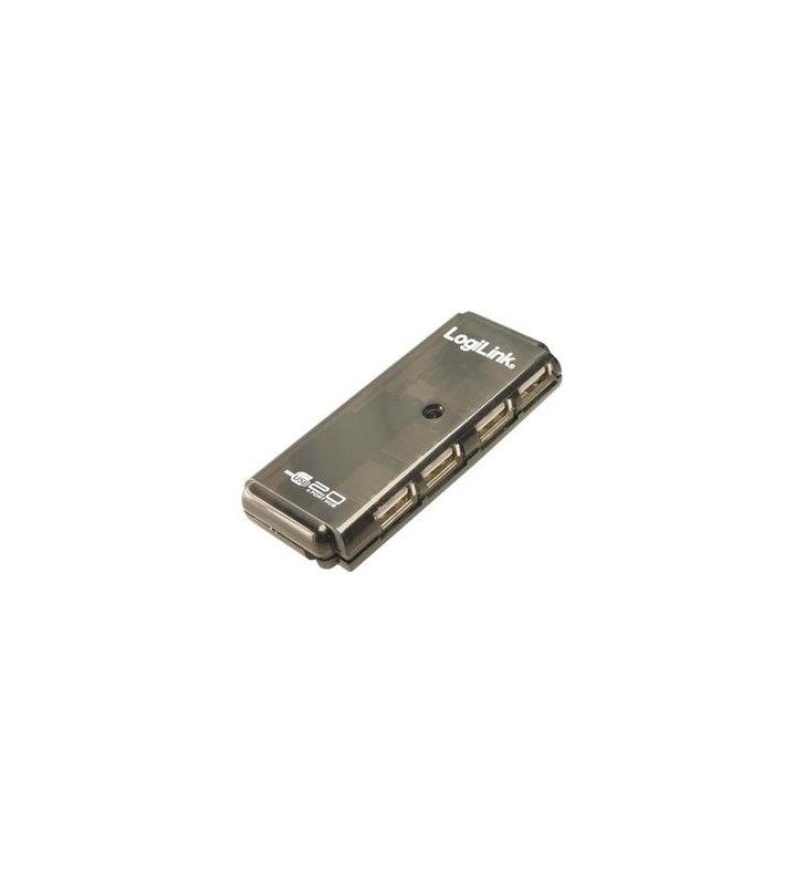 HUB USB 2.0 extern LOGILINK,  4*USB, black "UH0001A" (include timbru verde 0.5 lei)