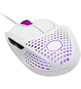Cooler Master MM720 White Glossy Lightweight Gaming Mouse with Ultraweave Cable, 16000 DPI Optical Sensor, RGB and Unique Claw Grip Shape