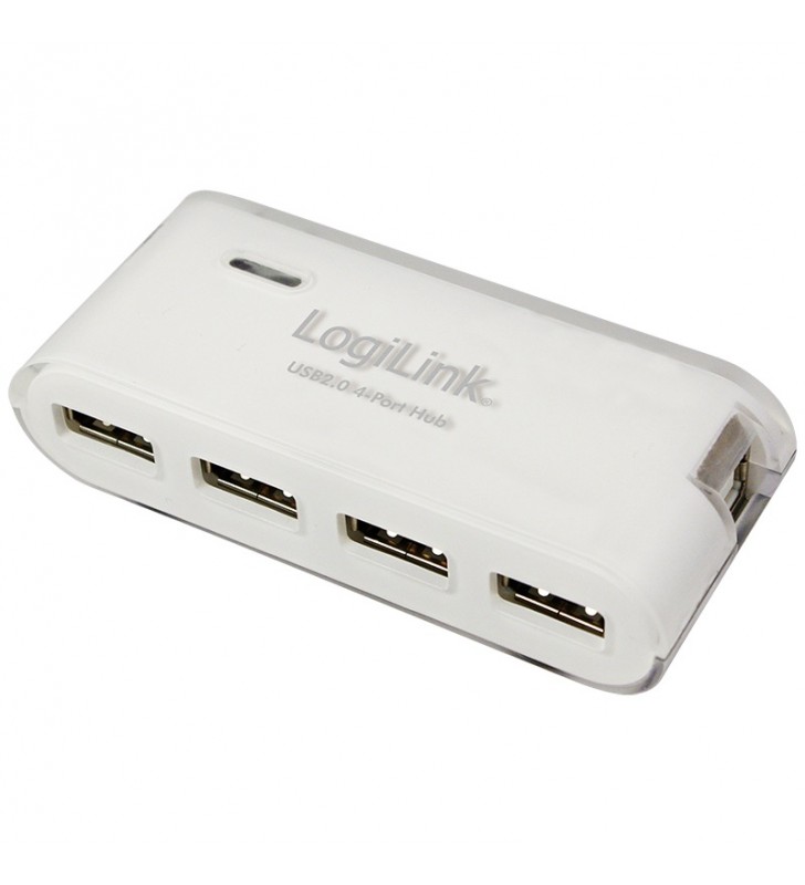 USB 2.0 HUB 4-port, incl. 2A Power, white "UA0086"