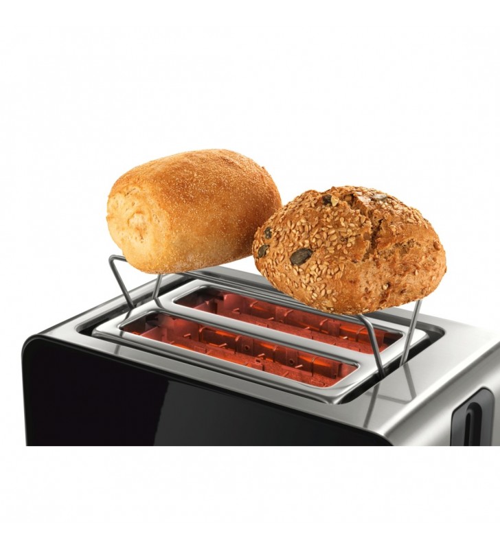 Bosch TAT7203 prăjitoare de pâine 2 felie(felii) 1050 W Negru, Din oţel inoxidabil
