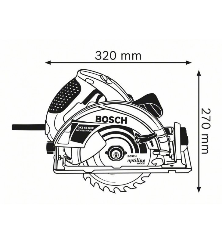 Bosch 0 601 668 901 fierăstrău circular portabil 19 cm 5000 RPM 1800 W