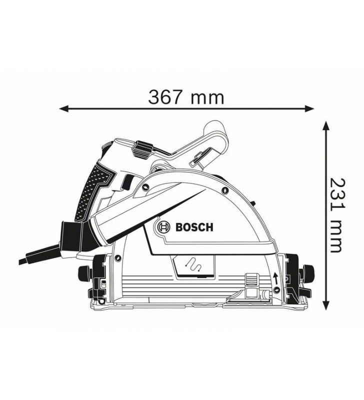 Bosch 0 601 675 001 fierăstrău circular portabil 16,5 cm 6250 RPM 1400 W