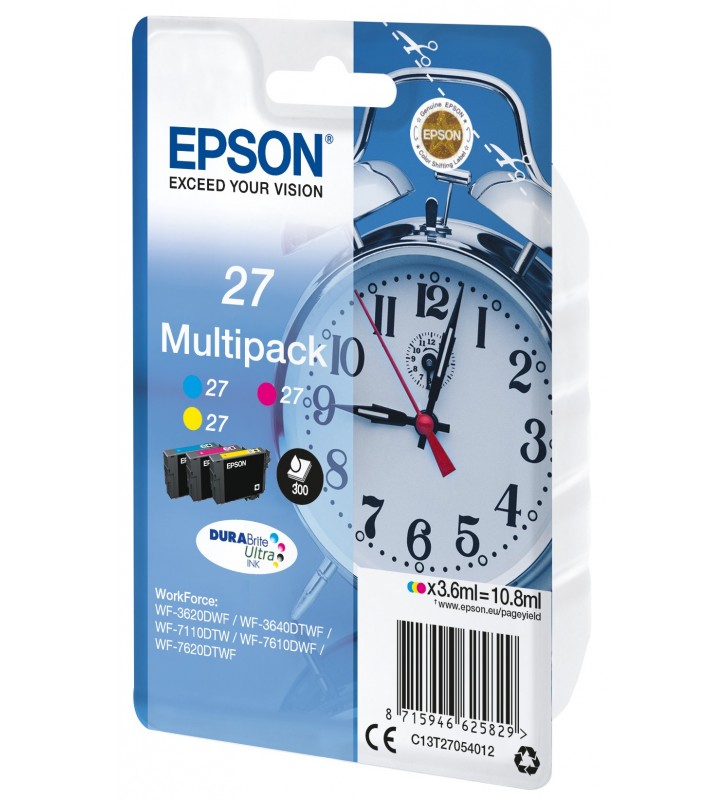 Epson Alarm clock Multipack 3-colour 27 DURABrite Ultra Ink