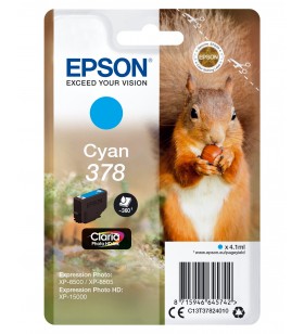 Epson Squirrel Singlepack Cyan 378 Claria Photo HD Ink