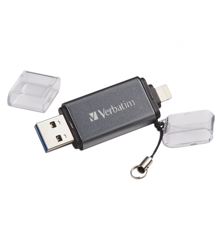 Verbatim iStore 'n' Go memorii flash USB 64 Giga Bites USB Type-A / Lightning 3.2 Gen 1 (3.1 Gen 1) Gri