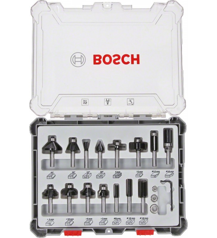 Bosch 2 607 017 471 vârf pentru freze Set biți 15 buc.