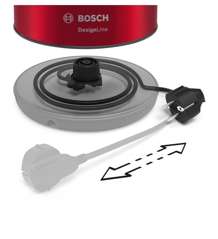 Bosch TWK3P424 fierbătoare electrice 1,7 L 2400 W Gri, Roşu