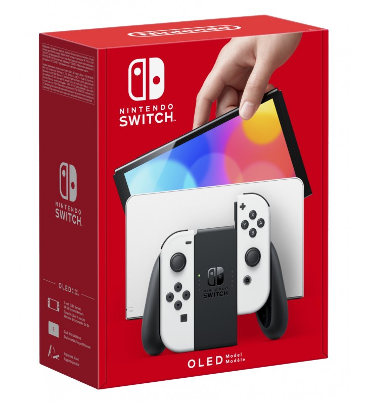 Nintendo Switch OLED consolă portabilă de jocuri 17,8 cm (7") 64 Giga Bites Ecran tactil Wi-Fi Alb