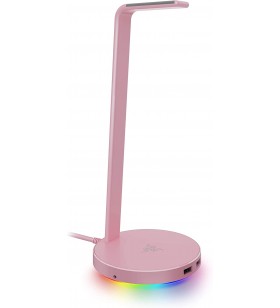 Razer Base Station V2 Chroma: Chroma RGB Lighting - Non-Slip Rubber Base - Designed for Gaming Headsets - Rose Quartz