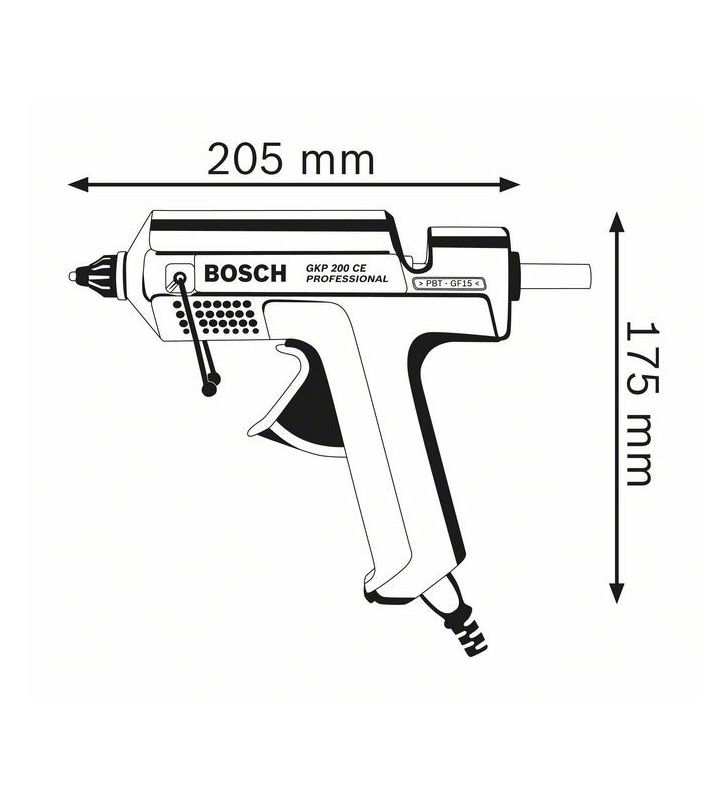 Bosch 0 601 950 703 pistol/creion de lipit la cald