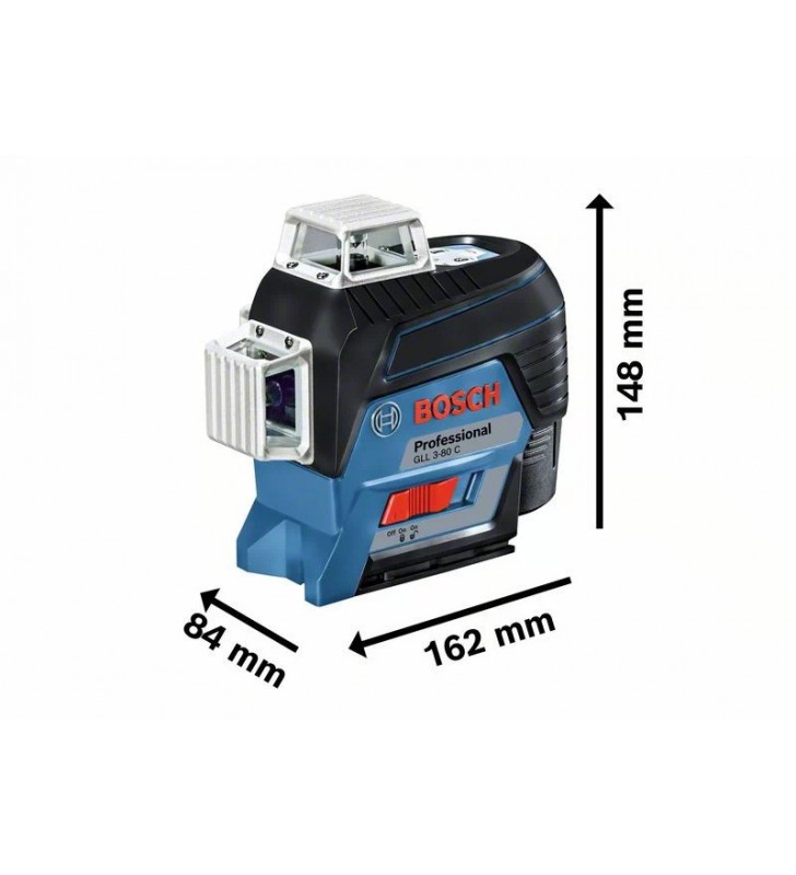 Bosch GLL 3-80 C Professional Nivelă laser cu linii 30 m 630 - 650 nm ( 10 mW)
