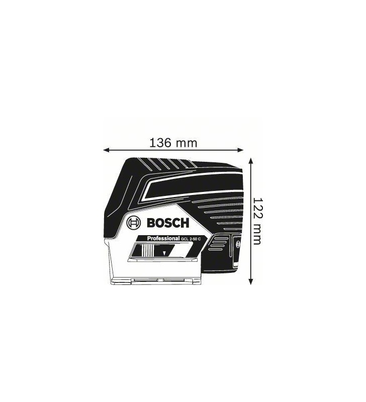 Bosch GCL 2-50 C Nivelă cu linii/Puncte 20 m 650 nm (1 mW)