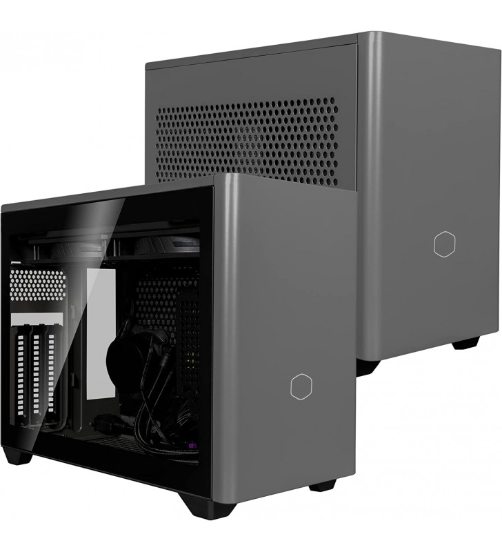 Cooler Master NR200P MAX SFF Mini-ITX - Small Form Factor Case with AIO, 850W SFX Gold PSU, Triple GPU Slots, Premium PCIe Gen4 Riser, Tempered Glass or Vented Panel