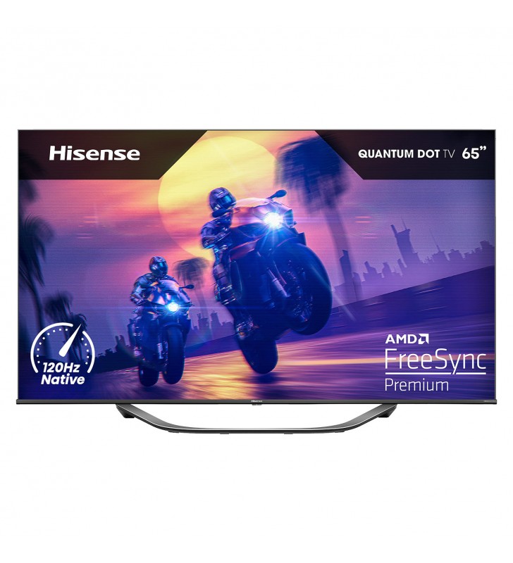 Hisense 55U7HQ 55" (140 cm) 4K QLED TV - 100 Hz - Full LED Local Dimming - Dolby Vision IQ/HDR10+ - Wi-Fi/Bluetooth - Alexa/Google Assistant - 2x HDMI 2.1 - FreeSync Premium - Sound 2.0 20W Dolby Atmos