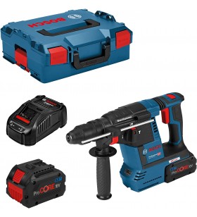 Bosch cordless hammer drill with SDS plus GBH 18V-26 F with 2 x ProCORE18V 8.0 Ah 061191000E batteries