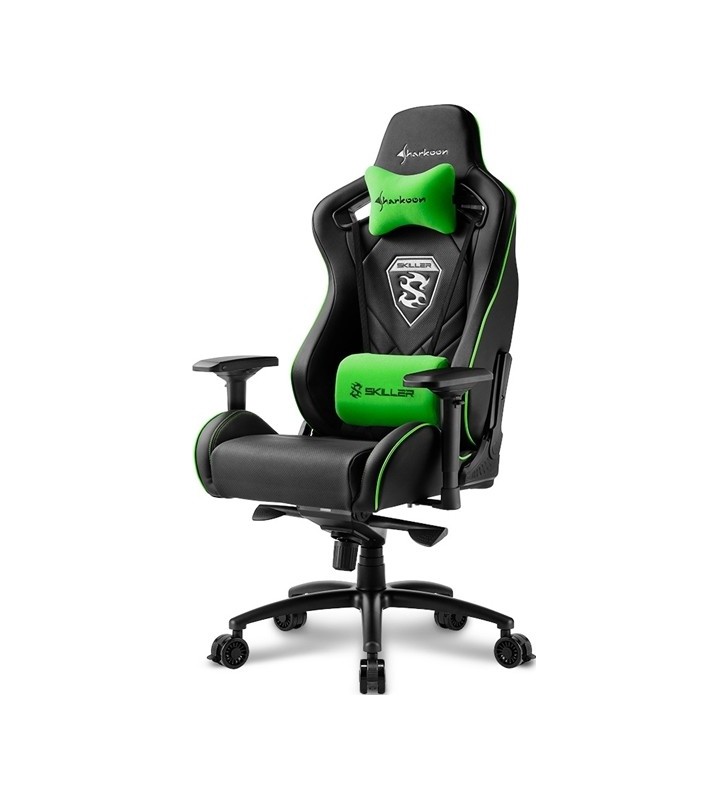 Sharkoon Shark Skiller SGS4 Gaming Chair - Black/Green | 4044951021734