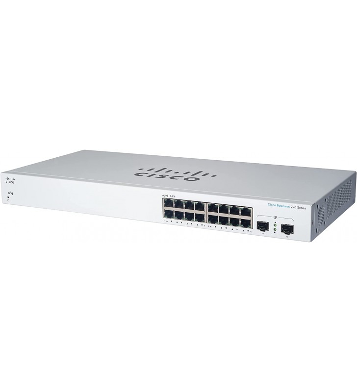 Cisco Business CBS220-16P-2G Smart Switch | 16 GE ports | PoE | 2x1G SFPs | 3-year limited hardware warranty (CBS220-16P-2G-NA)
