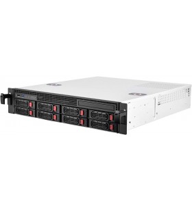 Carcasă pentru server cu montare în rack 2U SilverStone Technology cu 8 locații Micro-ATX de 3,5 x înlocuite la cald compatibil cu RM21-308