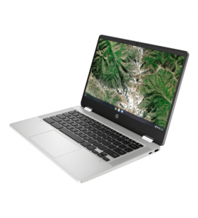 Laptop HP Chromebook x360 14a-ca0002nn (Procesor Intel® Pentium® Silver N5030 (4M Cache, up to 3.10 GHz) 14" HD Touch, 4GB, 128GB eMMC, Intel® UHD Graphics 605, Chrome OS, Argintiu)