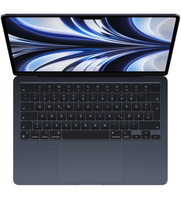 APPLE MacBook Air (2022), MLY33D/A, notebook with 13.6 inch display, Apple M2 processor, 8 GB RAM, 256 GB SSD, M2 GPU (8 core), midnight