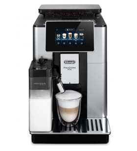 Espressor automat De’Longhi PrimaDonna SOUL ECAM 610.55.SB, Carafa pentru lapte, Sistem LatteCrema, Rasnita cu tehnologie Bean Adapt, Coffee Link App, 1450W, 19 bar,2.2 l, Negru - Argintiu