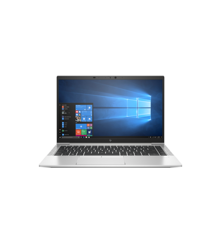 Laptop HP EliteBook 840 G8, Intel Core i5-1135G7, 14inch, RAM 8GB, SSD 256GB, Intel Iris Xe Graphics, Windows 10 Pro, Silver + HP Wolf Pro Security