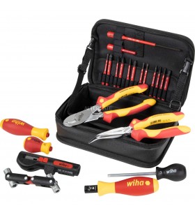 Wiha  wallbox installation tool set (red/yellow, 23 pieces, incl. functional bag)