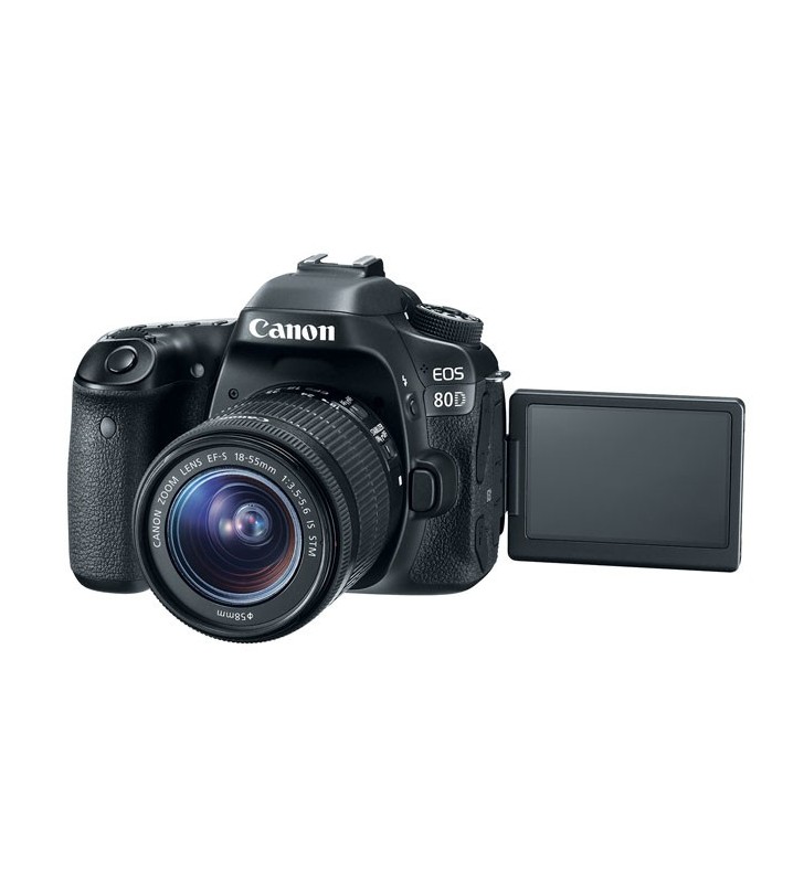Canon EOS 80D + EF-S 18-55 IS STM Trusă cameră SLR 24,2 MP CMOS 6000 x 4000 Pixel Negru